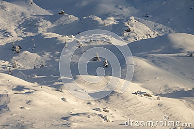 Winter dolomites in Italy. Winter in Madonna di Campiglio village and a ski resort in northeast Italy. Madonna di Madonna di Stock Photo