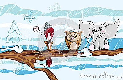 Winter Dream Vector Illustration