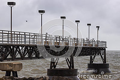 Winter at Edgewater Park in Cleveland, Ohio Stock Photo