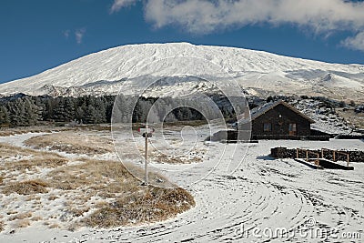 Winter Etna Mount, Sicily Stock Photo