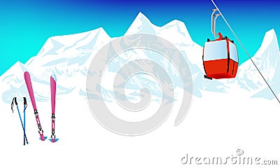 Winter extreme sports skiing Stock Photo