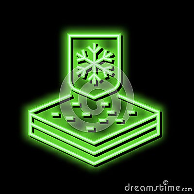 winter fabrics properties neon glow icon illustration Vector Illustration