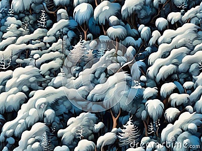 Winter fairy dreams: fantasy forest on a realistic background Stock Photo