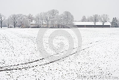 Winter Farming Stock Photo