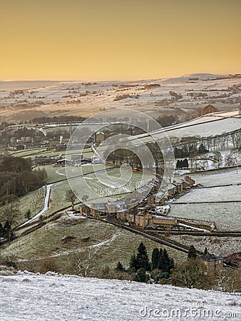 Winter fields in Calderdale Stock Photo