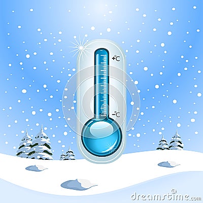 Winter Freeze Concept Vector Illustration