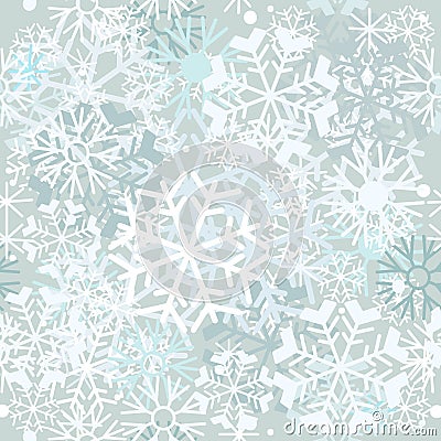 Winter frost pattern with snowflakes . Winter seamless pattern. Stock Photo