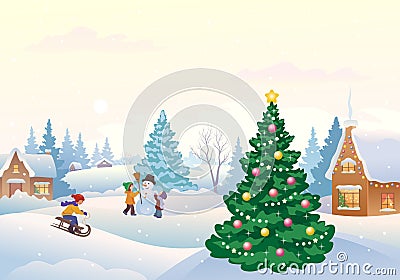 Winter fun Vector Illustration