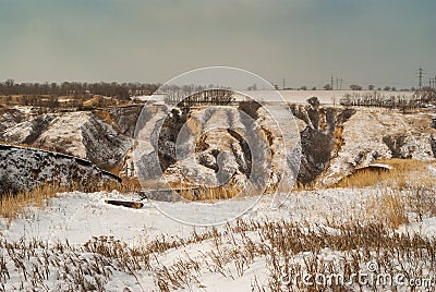 Winter geological landscape Stock Photo