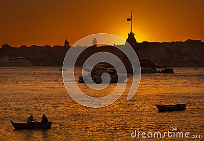 Girl`s tower. Istanbul Stock Photo