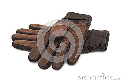 Winter gloves, isolated Stock Photo