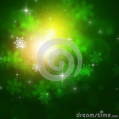 Winter Green Background Stock Photo