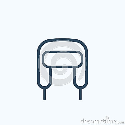 Winter Hat with Ear Flaps Vector Icon. Vector Illustration
