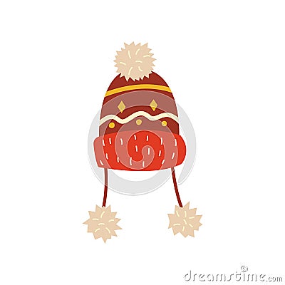 Winter hat icon. Knitted winter cap. illustration Cartoon Illustration