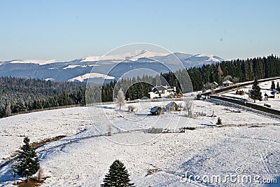 Winter hill side Stock Photo