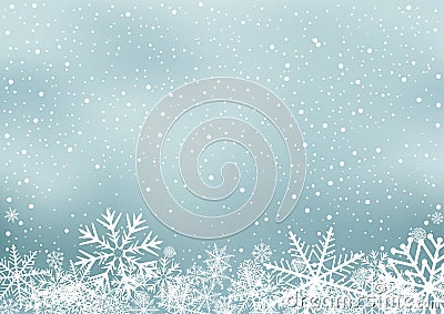 Winter holiday background with snow Vector Illustration