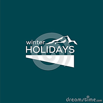 Winter holidays logo Stock Photo