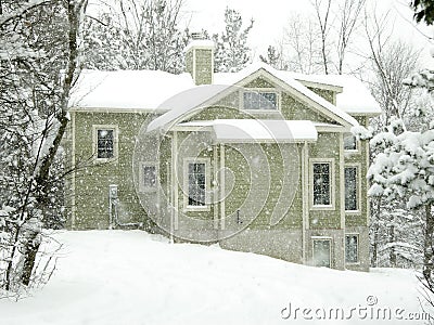 Winter home Stock Photo