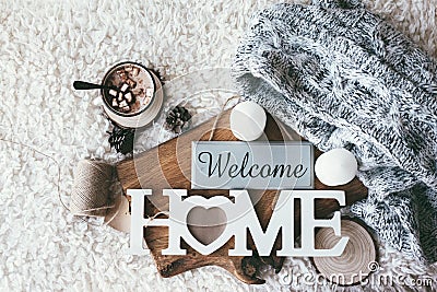 Winter homely decor Stock Photo