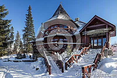 Winter hotel in resort Jasna, Tatras, Slovakia. Stock Photo