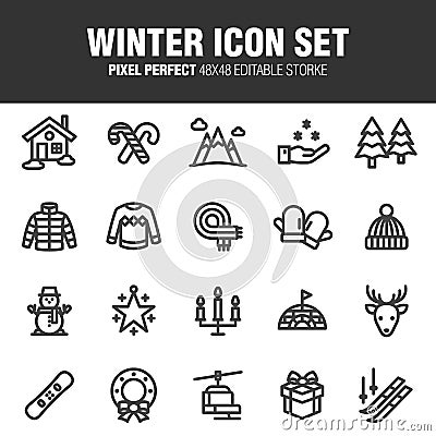 WINTER ICON SET Vector Illustration