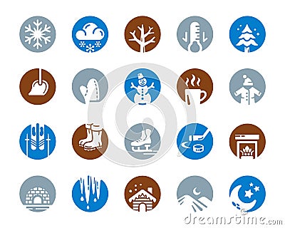 Winter icon set Vector Illustration