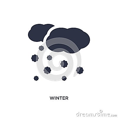 winter icon on white background. Simple element illustration from meteorology concept Vector Illustration