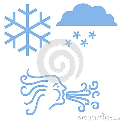 Winter icons Stock Photo