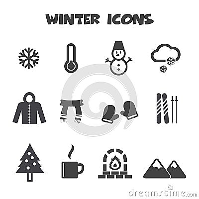Winter icons Vector Illustration