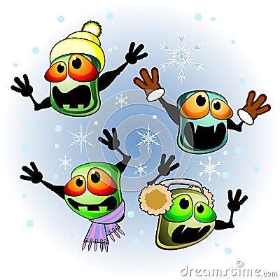 Winter infection Vector Illustration
