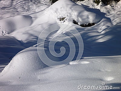 Winter in jizerske hory ridge in czech republic Stock Photo