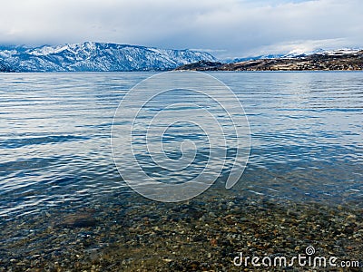 Winter on Lake Chelan, WA, USA Stock Photo