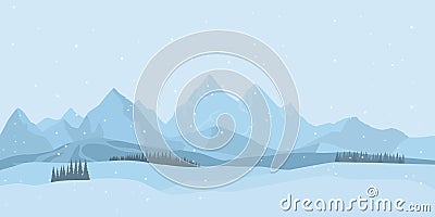 Winter landscape background. vector Vector Illustration