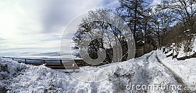 Winter landscape, Campo dei Fiori - Varese, Italy Stock Photo