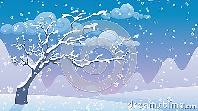 2D Cartoon Winter Snow, Falling Snowflakes on Transparent Background