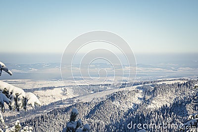 Winter landscape in Slovakia Stock Photo