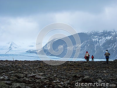 Winter landscape in southern Iceland, Northern Europe Editorial Stock Photo