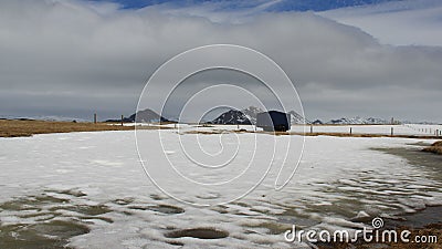 Winter Landscapes In Iceland Stock Photo