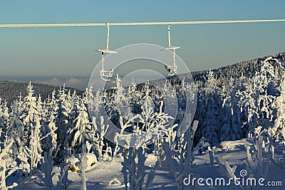 Winter Lanscape, Å umava Mountains, Eisenstein Stock Photo