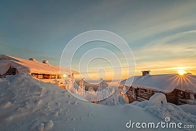 Winter at Lapland Stock Photo