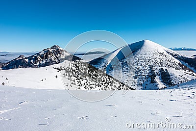 Winter at Little Fatra hills National Park, Slovakia Stock Photo