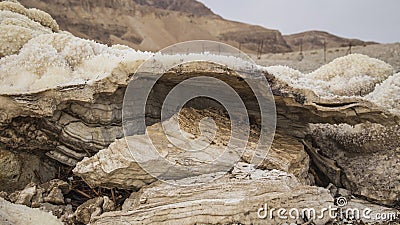 Winter at the lowest place in the world Stock Photo