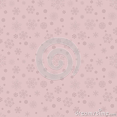 Winter luxury hand drawn seamless pattern print with beauty snowflakes. Pink background with glitter snow crystals. Happy New Year Stock Photo