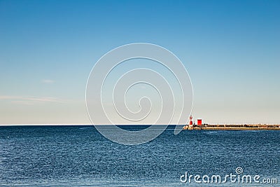 Winter morning at the port of Trieste Stock Photo