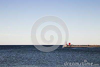 Winter morning at the port of Trieste Stock Photo