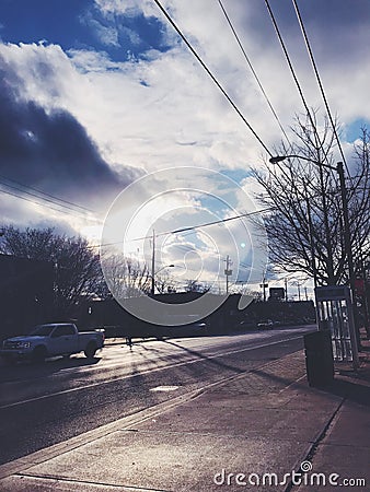 A winter morning in Toronto Stock Photo