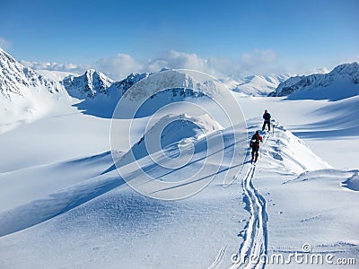 On the winter mountain ridge Stock Photo