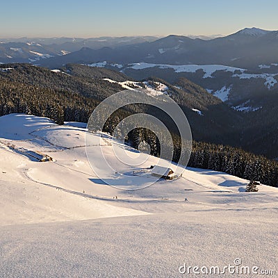 Winter in mountains Stock Photo