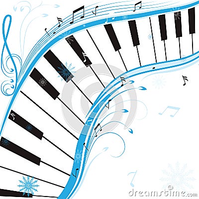 Winter music Vector Illustration