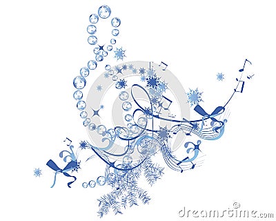 Winter music. Vector Illustration